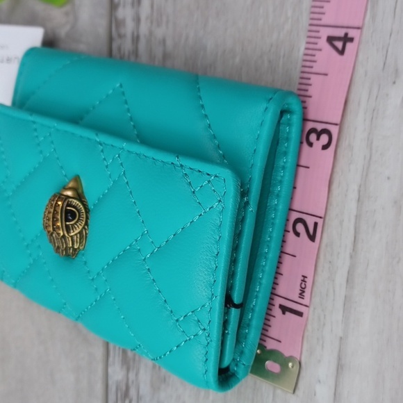Kurt Geiger Turquoise Flap Multi Card Holder NWT - Picture 8 of 8
